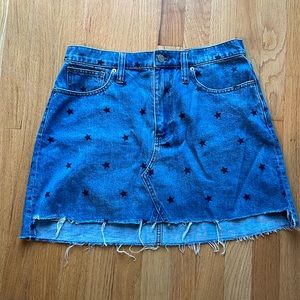 Madewell denim mini skirt